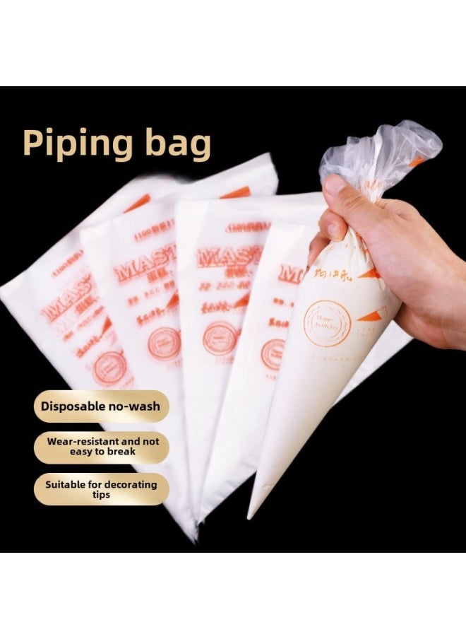 Generic - A Full Set Of Household Flower Squeezer Thickened Disposable Baking Cake Squeezing Cream Soluble Bean Suit-Color:Disposable Thickened Flower Squeezing Bag [give 1 Piece#Activity#Food Grade]-Specifications:Value Pack * Large Size 100 Pieces [upgraded And Thickened] Not Easy To Break - Image 1
