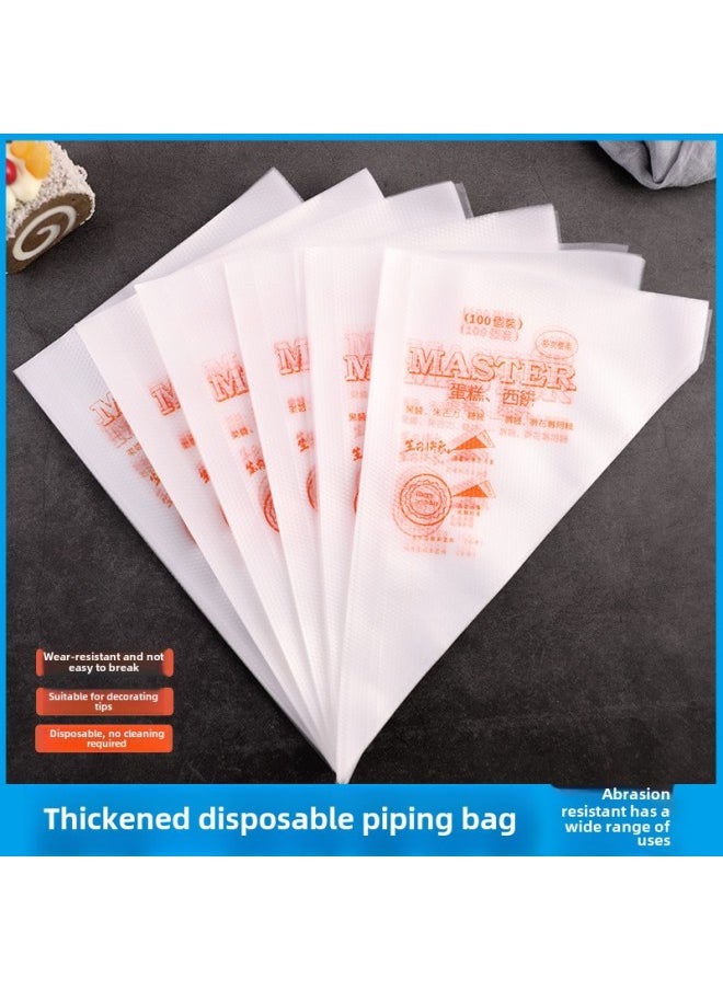 Generic - A Full Set Of Household Flower Squeezer Thickened Disposable Baking Cake Squeezing Cream Soluble Bean Suit-Color:Disposable Thickened Flower Squeezing Bag [give 1 Piece#Activity#Food Grade]-Specifications:Value Pack * Large Size 100 Pieces [upgraded And Thickened] Not Easy To Break - Image 1