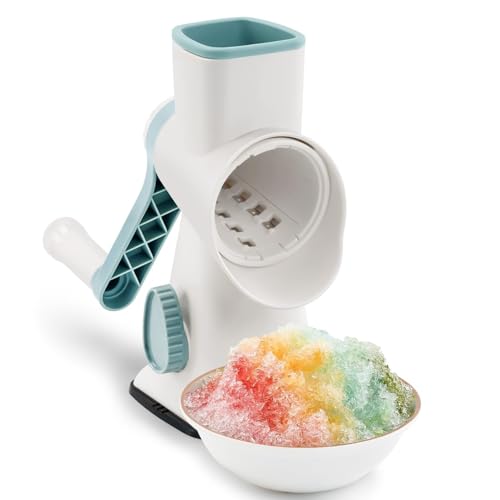 Badelite Rotary Ice Shaver with Handle Manual Hand Crank Snow Cone Maker Machine Qucik Shaved Ice Maker with Suction Feet All Ice Cubes FittedPremium Portable Ice Crusher and Shaved Ice Machine - Image 1