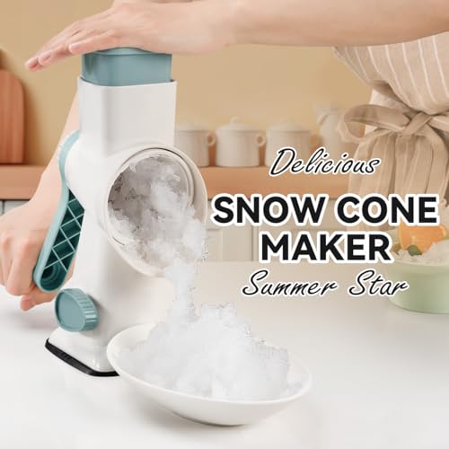 Badelite Rotary Ice Shaver with Handle Manual Hand Crank Snow Cone Maker Machine Qucik Shaved Ice Maker with Suction Feet All Ice Cubes FittedPremium Portable Ice Crusher and Shaved Ice Machine - Image 3