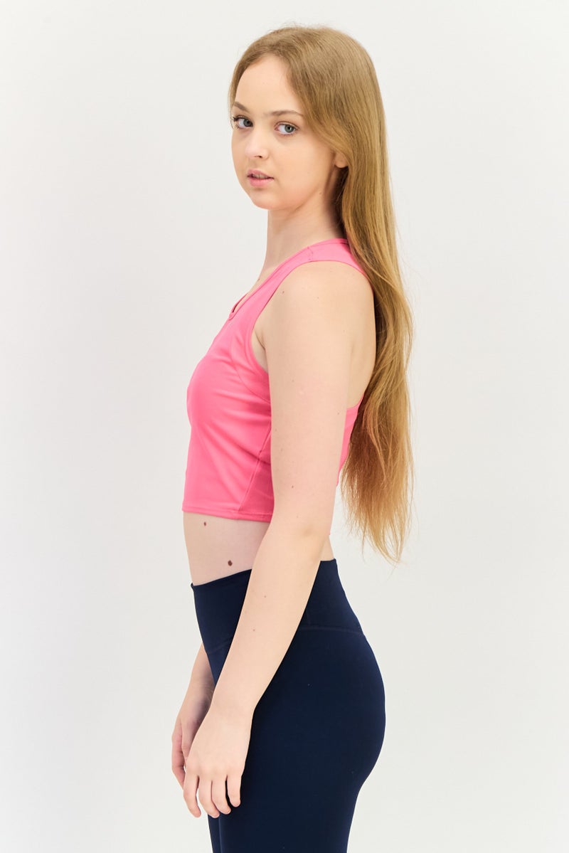 Nike Women Sportswear Fit Sleeveless Training Tank Top, Pink - Image 2