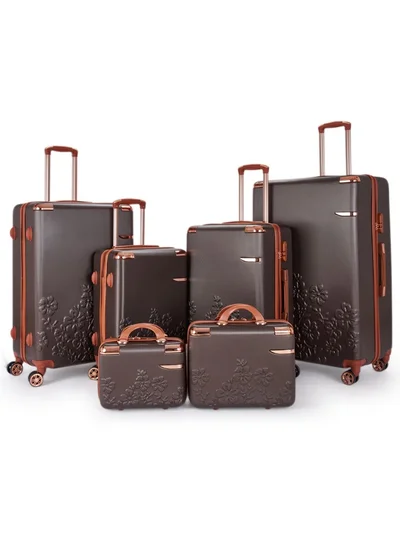 LIMRA A travel bag set consisting of 6 luggage bags Brown color, size 32"/28"/24"/20"/15"/12 inches
