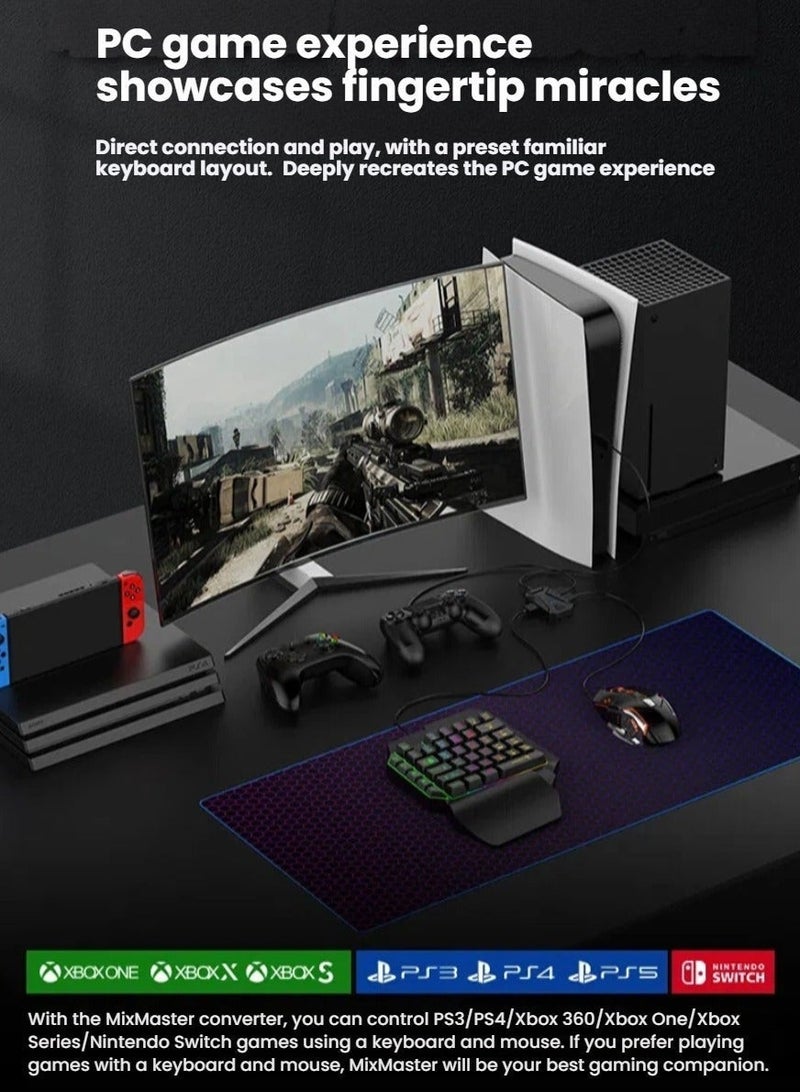 Gamwing Keyboard Mouse Converter Adapter Mouse Keyboard Controller Compatible with PS5/PS4/PS3/Xbox One/Xbox 360/N-Switch - Image 3