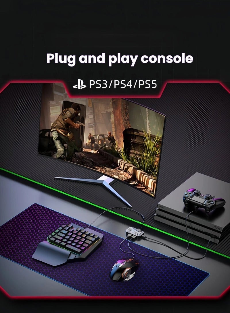 Gamwing Keyboard Mouse Converter Adapter Mouse Keyboard Controller Compatible with PS5/PS4/PS3/Xbox One/Xbox 360/N-Switch - Image 4