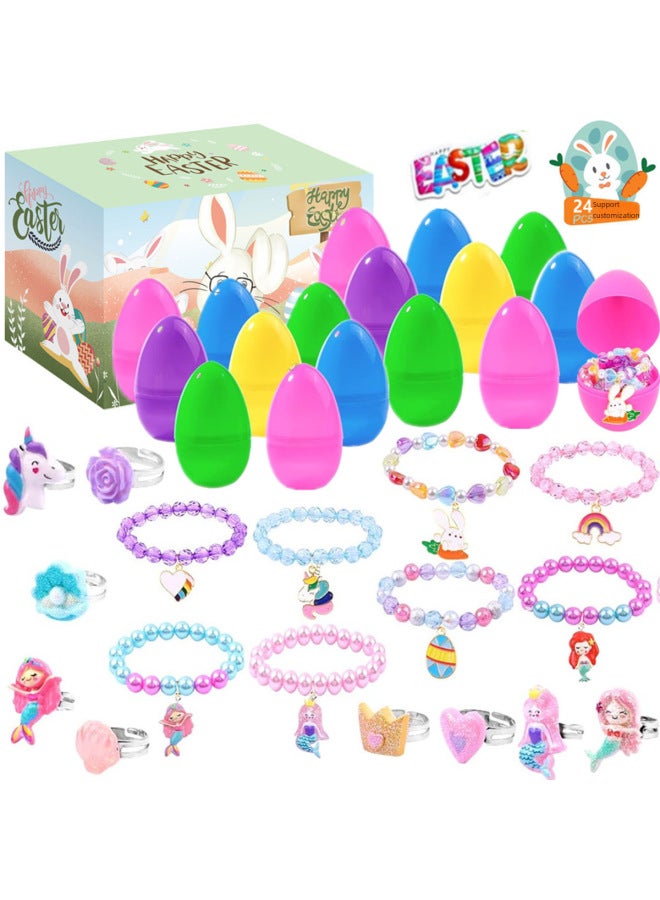 Easter Eggs Printed Painted Plastic Openable Eggs Diy Party Favors Toy Set Educational Fun For Kids-Color:SH-F12(12 Colored Eggs 12 Animals) Random PE Bag - Image 3