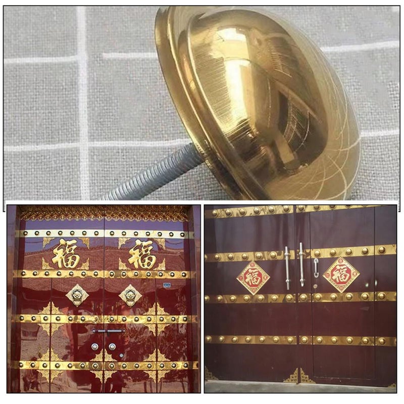 مسامير تنجيد نحاسية قديمة بطول 7 سم للزينة المنزلية للأبواب ودراسات الأثاث الرجعي (6 قطع) - Image 4