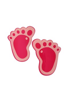 Generic Bright-Colored Floor Guidance Stickers - 5 Steps (10 Stickers) - Pink​  - Image 2