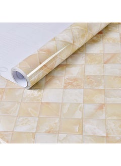 Y&D Kitchen Countertop Self-Adhesive Waterproof Wallpaper Yellow/White 60x200cm  - Image 3