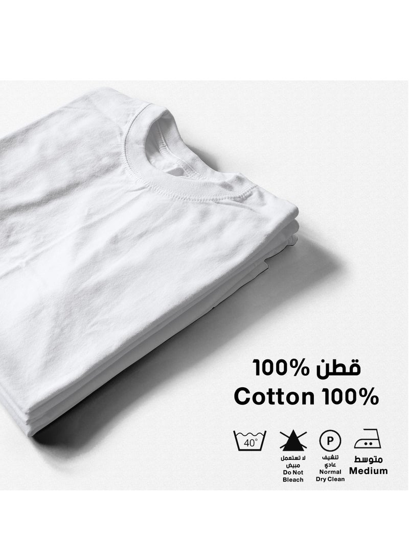 ماركة غير محددة - تيشرت أبيض للجنسين - تصميم فيلم كرتون - جني - احذر - Image 1