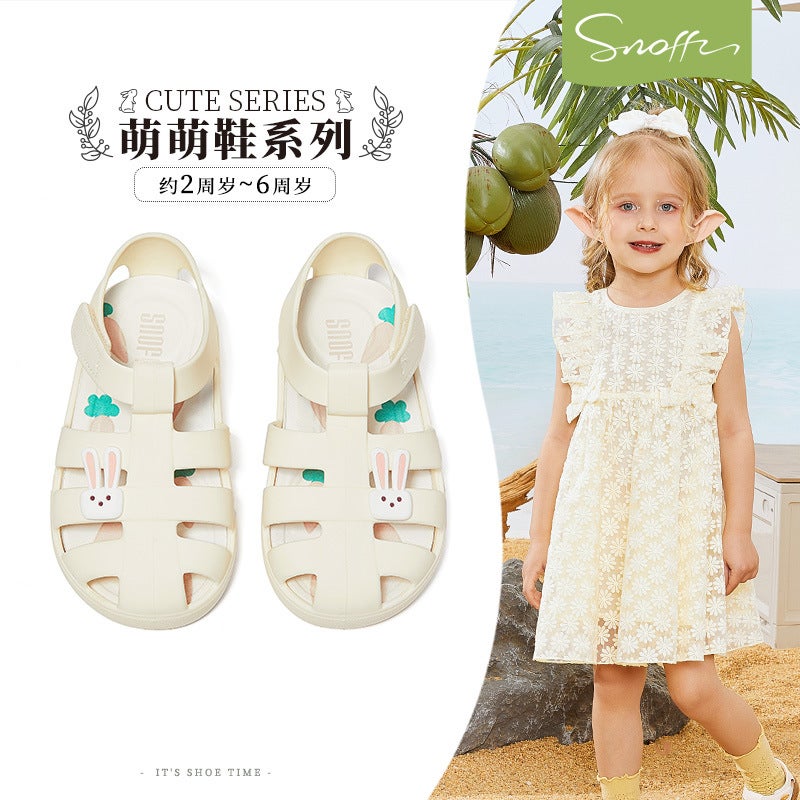 Snafi Girls Sandals Beach Shoes 2025 Little Girl Non-Slip Baby Jelly Shoes - Image 2