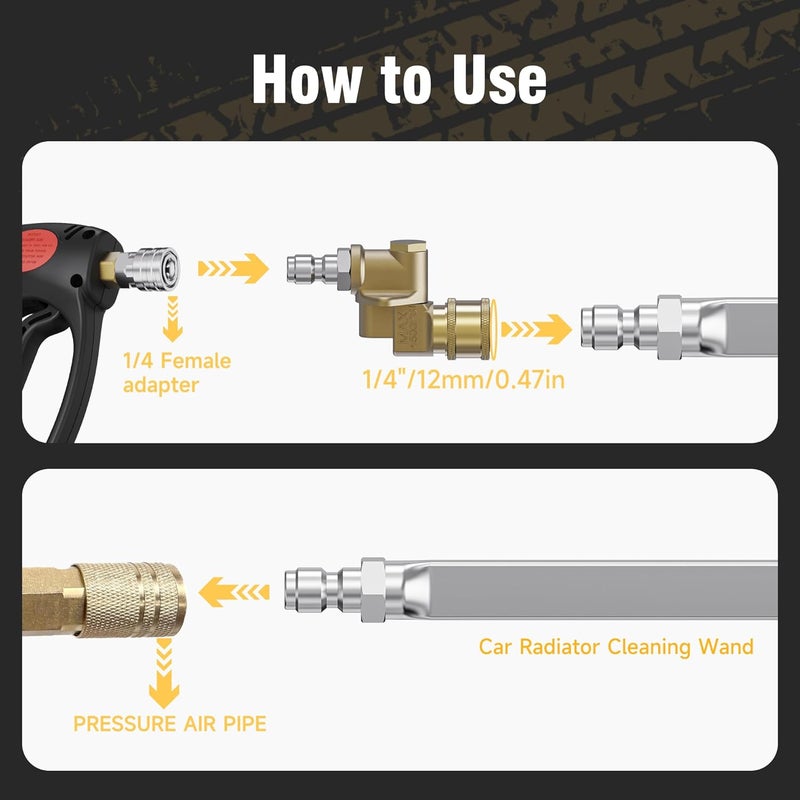 SITIMIMIL Radiator Cleaning Wand - 55cm Stainless Steel Tool for Pressure Washers - Image 4