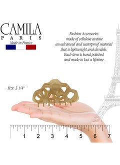 CAMILA Paris Cp2516 French Hair Clip For Women Beige Girls Hair Claw Clips Jaw Fashion Durable And Styling Hair Accessories For Women Strong Hold No Slip Grip Made In France  - Image 3