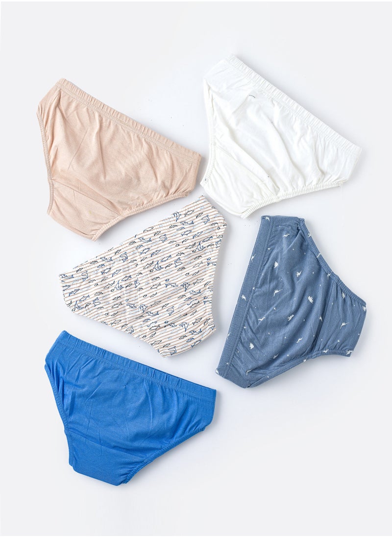 JAM 5 Pack Boys Briefs 95% Cotton 5% Elastane, Soft and Comfortable Underwear for Boys  - Image 2