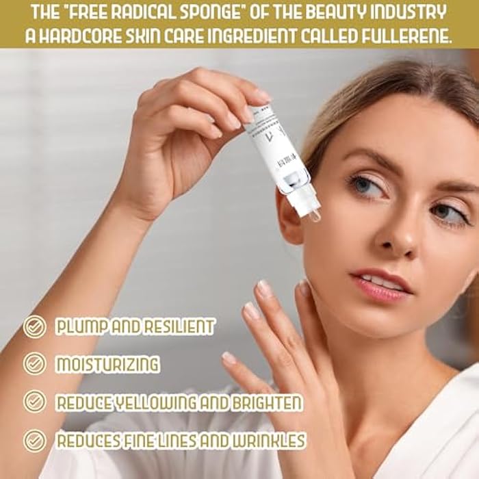ZEVOFIUR Fullerene Collagen Multi-Active Serum,Instant Face and Eye Lift,44 Vials of Newly Upgraded Moisturizing Serum - Image 5