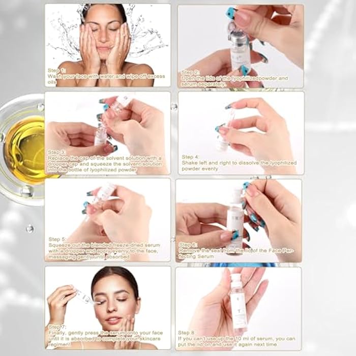 ZEVOFIUR Fullerene Collagen Multi-Active Serum,Instant Face and Eye Lift,44 Vials of Newly Upgraded Moisturizing Serum - Image 3