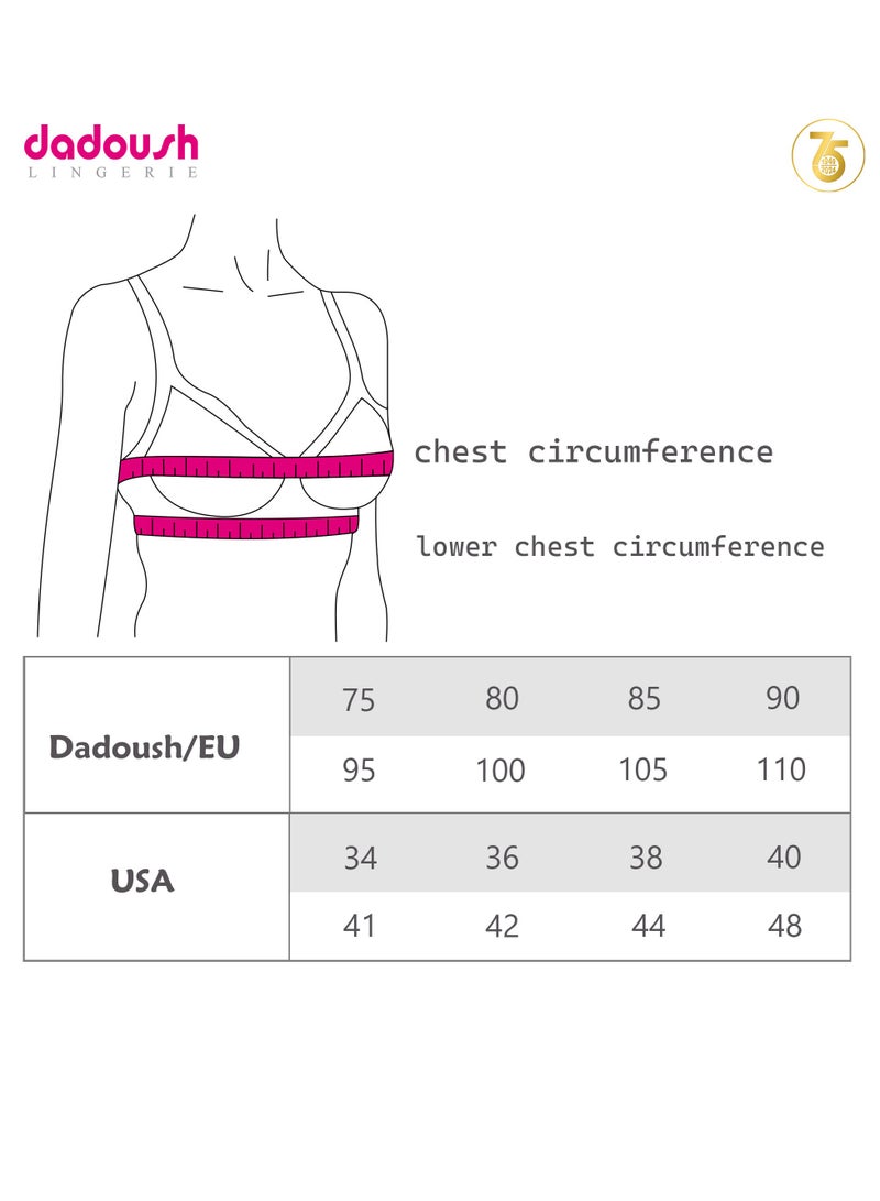 Dadoush lightly lined lace B cup bra  - Image 3