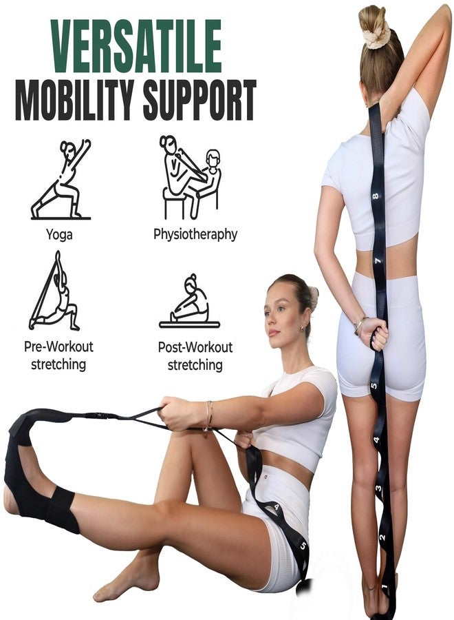 STRECTRA Stretching Strap with Loops and Detachable Foot | Non-Elastic | Leg, Calf & Hamstring Stretcher for Plantar Fasciitis, Fascia, Physical Therapy, Pain Relief, Flexibility - Image 4