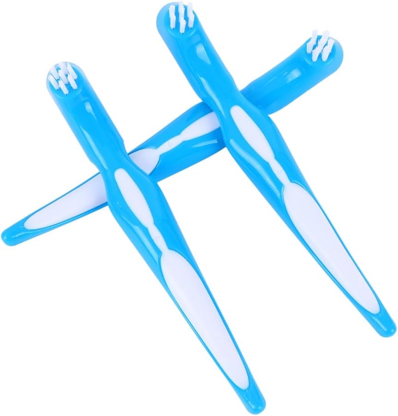 6 قطع فرشاة تنظيف طقم الأسنان برأس مزدوج شعيرات ناعمة للعناية بالفم والأسنان الاصطناعية - Image 5