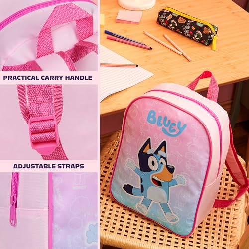 Get Trend Bluey Mini Backpack Kids Toddlers 13x9” Rucksack Kindergarten Bag Preschool Sports Travel Backpacks 3+ Gifts for Kids (Pink Bluey) - Image 5