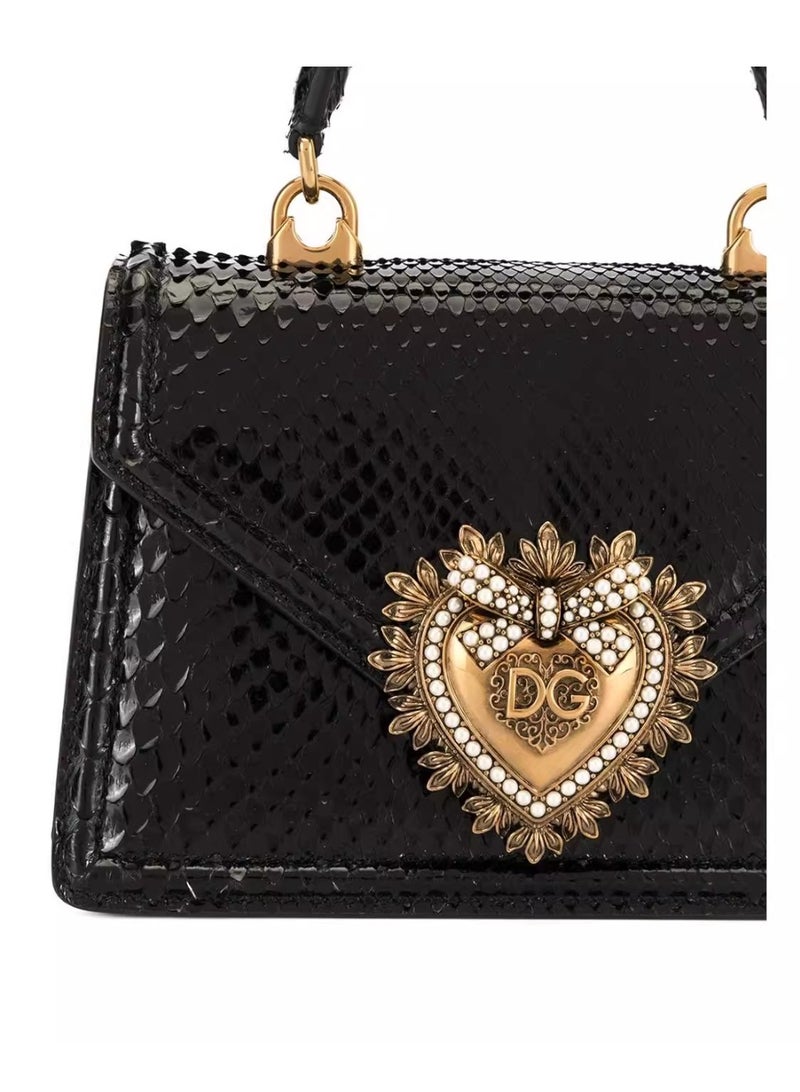 D&G Dolce & Gabbana Mini Top Handle Bag Black, Women's Cross Body Bag, Women's Tote Bag, Women's Hand Bag, Women's Shoulder Bag, Women's Travel Bag, Women's Hobo Bag - Image 4