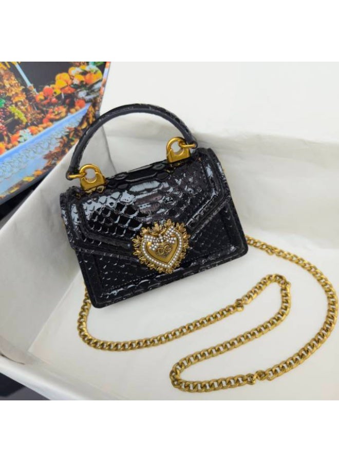 D&G Dolce & Gabbana Mini Top Handle Bag Black, Women's Cross Body Bag, Women's Tote Bag, Women's Hand Bag, Women's Shoulder Bag, Women's Travel Bag, Women's Hobo Bag - Image 5