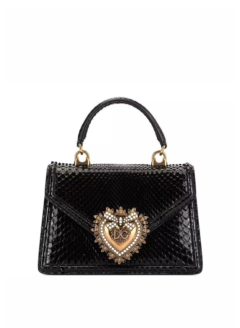 D&G Dolce & Gabbana Mini Top Handle Bag Black, Women's Cross Body Bag, Women's Tote Bag, Women's Hand Bag, Women's Shoulder Bag, Women's Travel Bag, Women's Hobo Bag - Image 1