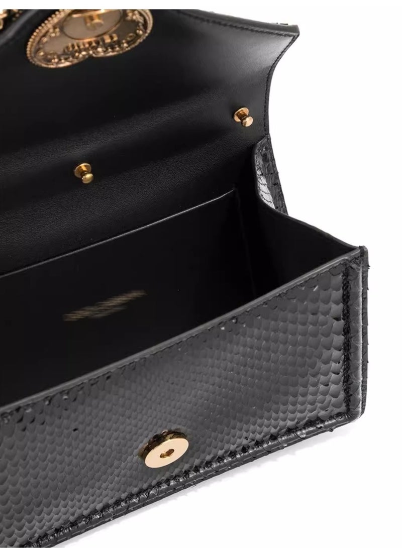 D&G Dolce & Gabbana Mini Top Handle Bag Black, Women's Cross Body Bag, Women's Tote Bag, Women's Hand Bag, Women's Shoulder Bag, Women's Travel Bag, Women's Hobo Bag - Image 3