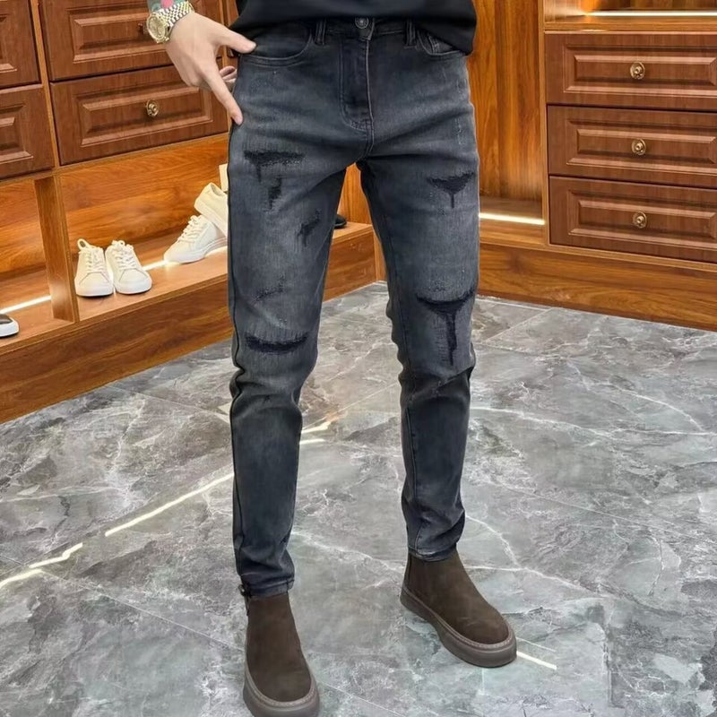 Unisex Classic Denim Jeans Loose Fit Daily Outdoor Wear - Image 2