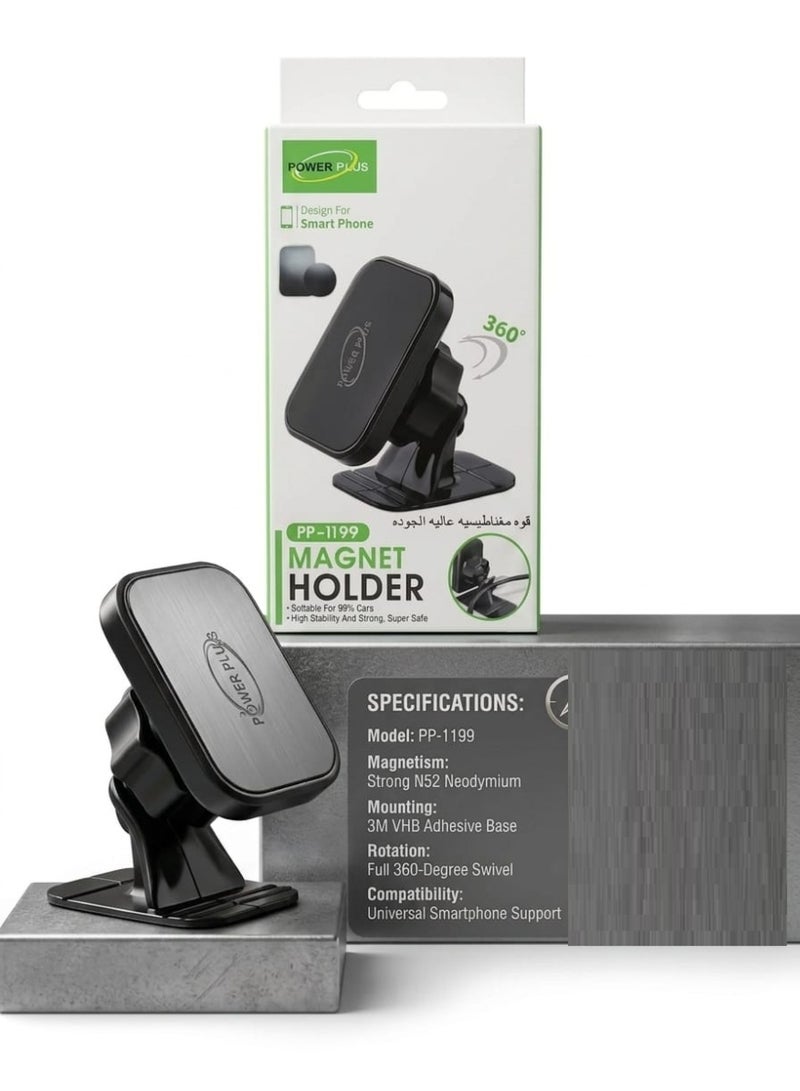 Power Plus PP-1199 Magnetic Car Phone Holder with 360-Degree Swivel - Image 3