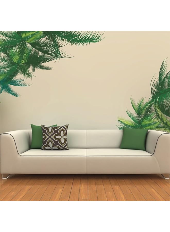 إيروريكس ملصقات حائط خلفية لغرفة المعيشة وغرفة النوم على شكل أوراق خضراء، ملصقات حائط من الفينيل لتزيين غرفة الأطفال وغرفة المعيشة وغرفة النوم 011Qz - Image 1