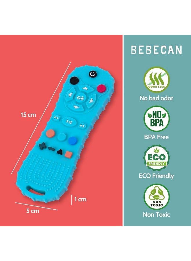 BEBECAN 3 Pack Silicone Baby Remote Teether Chew Toy for Infant TV Teething Remote Control Shape for Babies 3 6 9 12 18 24 Months Safe Food Grade Silicone BPA Free - Image 4