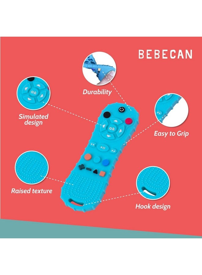 BEBECAN 3 Pack Silicone Baby Remote Teether Chew Toy for Infant TV Teething Remote Control Shape for Babies 3 6 9 12 18 24 Months Safe Food Grade Silicone BPA Free - Image 3