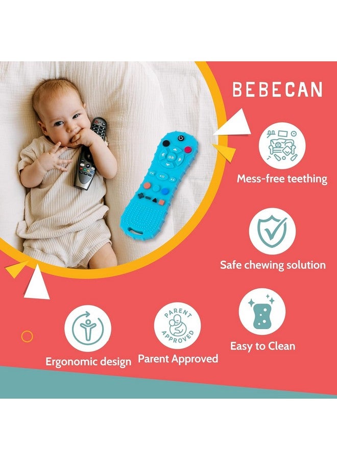 BEBECAN 3 Pack Silicone Baby Remote Teether Chew Toy for Infant TV Teething Remote Control Shape for Babies 3 6 9 12 18 24 Months Safe Food Grade Silicone BPA Free - Image 5