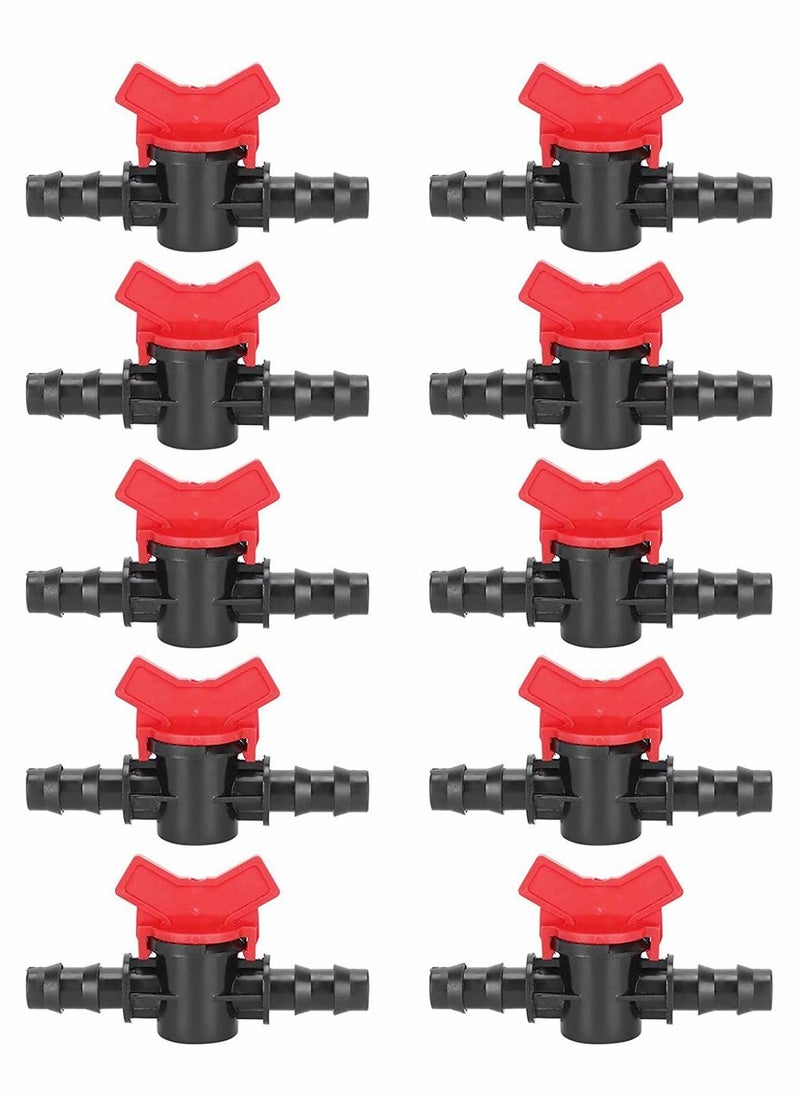 Excefore - 10 Pcs Hose Barb Valve, Gate Valves 3.93 inch 10cm Barbed Ball Valve for 1.9cm 0.74 Inch Tubing for Drip Irrigation Systems - Image 1