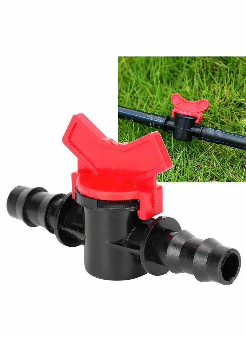 Excefore - 10 Pcs Hose Barb Valve, Gate Valves 3.93 inch 10cm Barbed Ball Valve for 1.9cm 0.74 Inch Tubing for Drip Irrigation Systems - Image 1