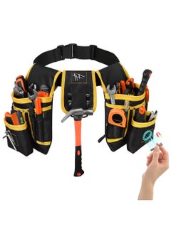 Generic Tool Pouch UUP Tool Belt With Hammer Holder 26 Pockets Tool Organizer For Electrician Carpenter Construction  - Image 1