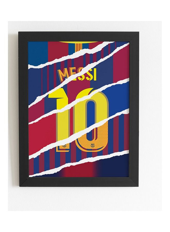 Boomah Accessories Leo Messi #10 Collection Shirts , Fc Barcelona Poster With Frame 30x40 cm 