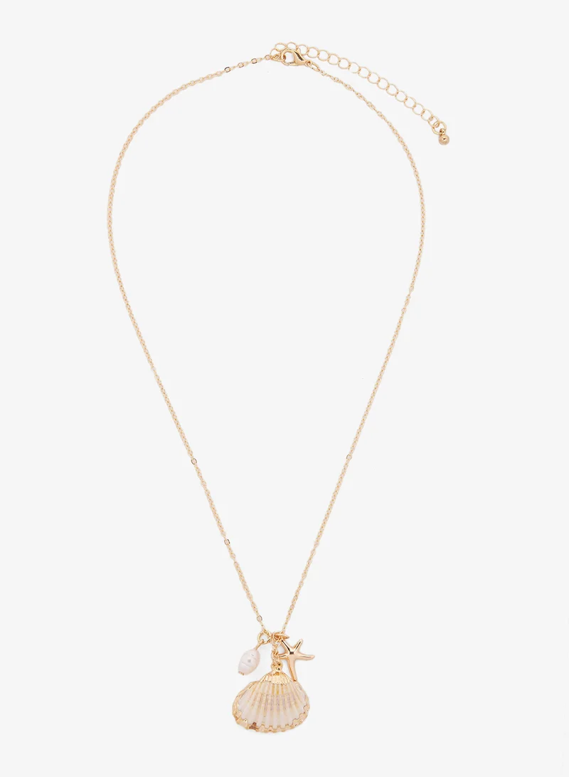 Ginger Beach Inspired Beaded Gold Necklaces