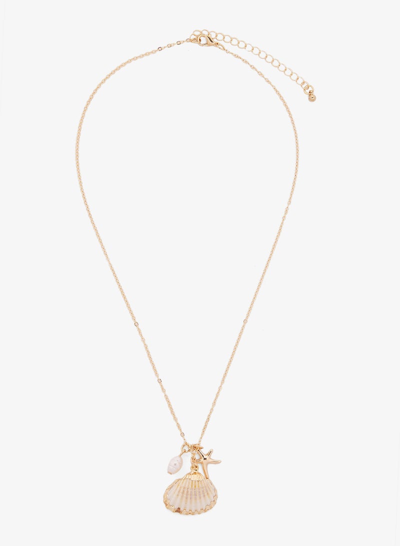 Ginger Beach Inspired Beaded Gold Necklaces - Image 2