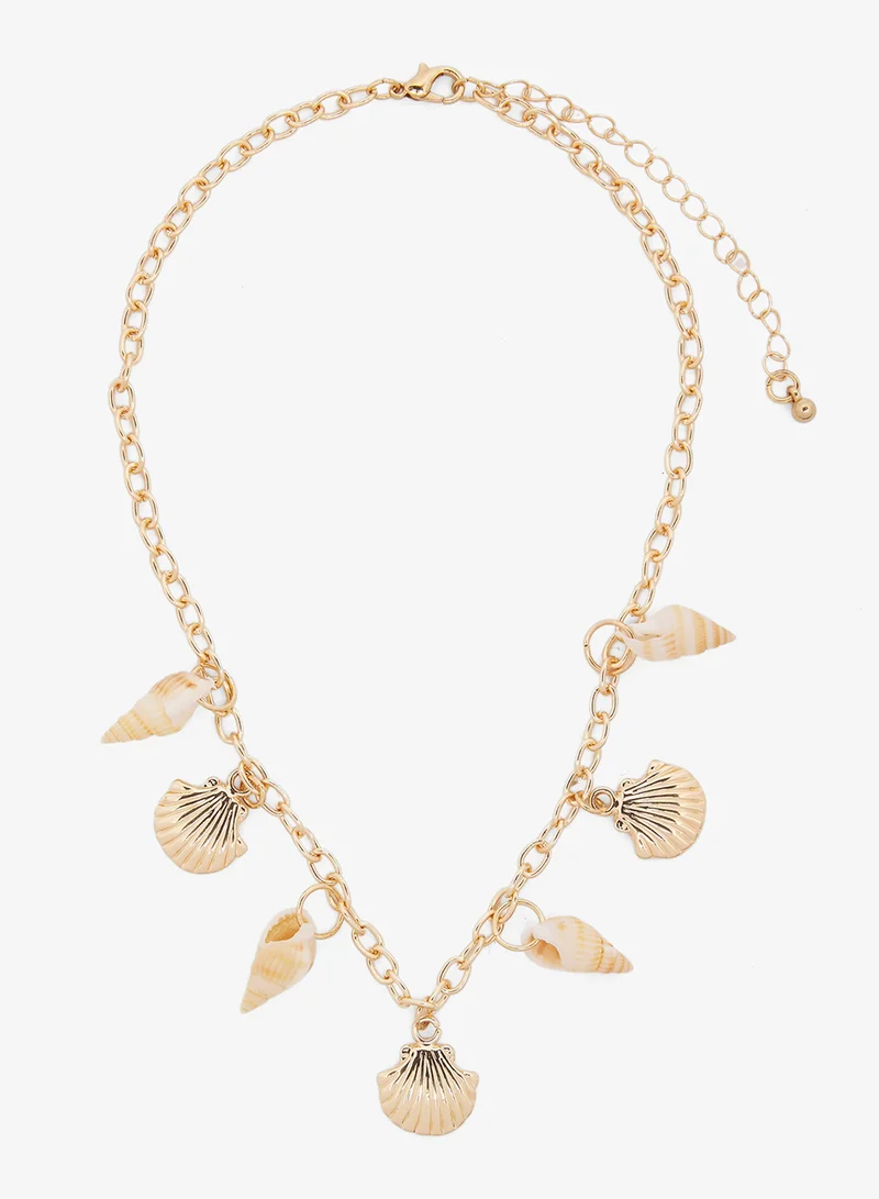 Ginger White Beach Inspired Beaded Gold Necklaces for Women | Best Price UAE