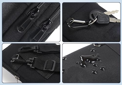 WCALULEG Travel Cell Phone Pouch Belt Pouch, Phone Holster Crossbody Bag with Shoulder Strap for iPhone Case Holder for Hand with Neck Lanyard Smartphone Walking Passport Wallet (Single Layer Black) - Image 5