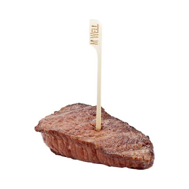 Restaurantware Restaurantware RW Smart 4 Inch Medium Well Markers 1000 Disposable Meat Marker Sticks  With Medium Well Embossing Paddle Design Bamboo Steak Markers For Barbeques Parties Or Buffets 