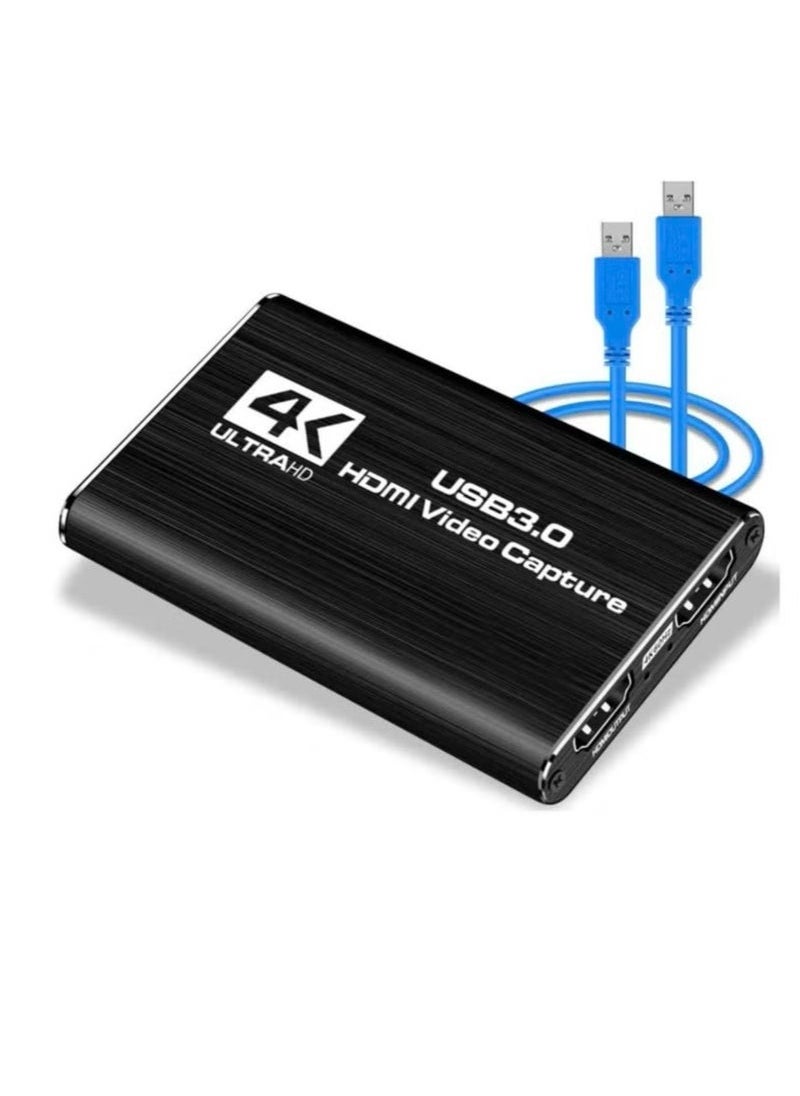 ماركة غير محددة - بطاقة إلتقاط فيديو 4K HDMI إلى USB 3.0丨 تسجيل بث مباشر 1080P/60fps丨 توافق ويندوز/ماك/بلايستيشن丨 دعم LPCM + تصميم مقاوم للحرارة - Image 1