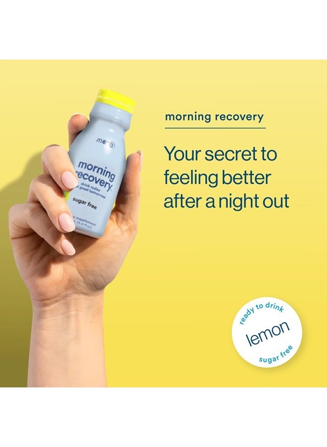 More Labs Morning Recovery Electrolyte, Milk Thistle Drink Proprietary Formulation to Hydrate While Drinking for Morning Recovery, Highly Soluble Liquid DHM, Sugar-Free Lemon, Pack of 12 - Image 2