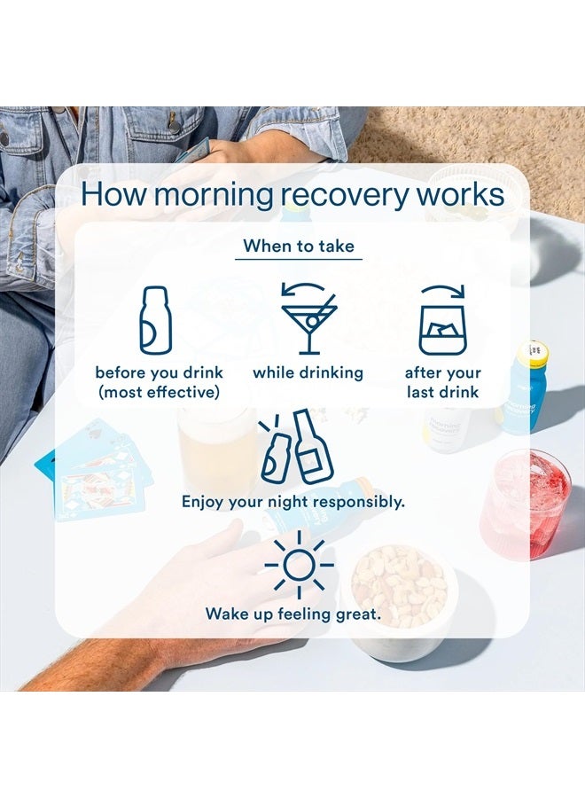 More Labs Morning Recovery Electrolyte, Milk Thistle Drink Proprietary Formulation to Hydrate While Drinking for Morning Recovery, Highly Soluble Liquid DHM, Sugar-Free Lemon, Pack of 12 - Image 3