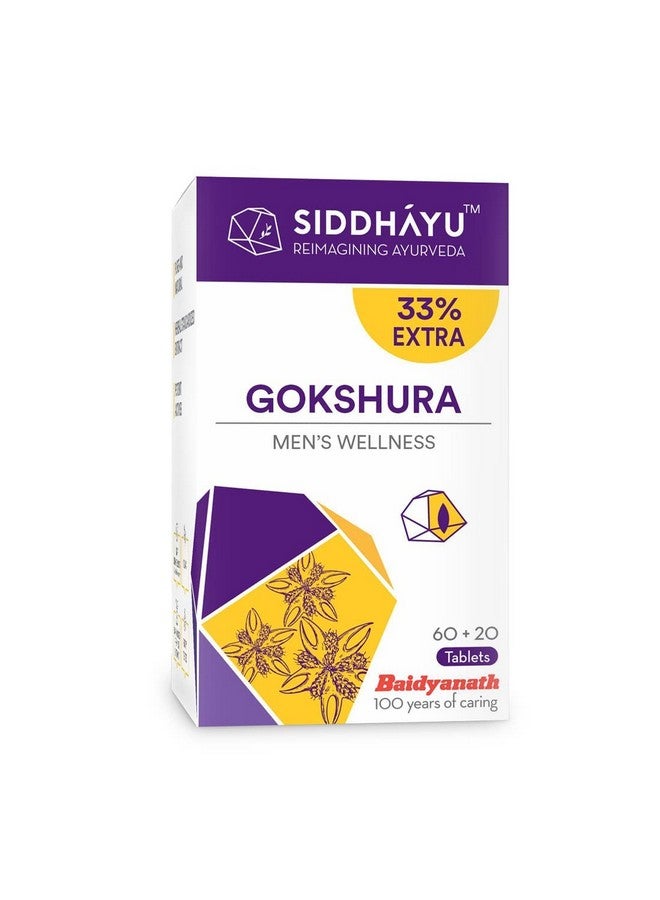Siddhayu By Baidyanath Gokshura Tablet | Men's Wellness | Tribulus Terrestris | Enhances Immunity-Boosting and Strength | 60 + 20 Tablets (20 Pills Free) - Image 3