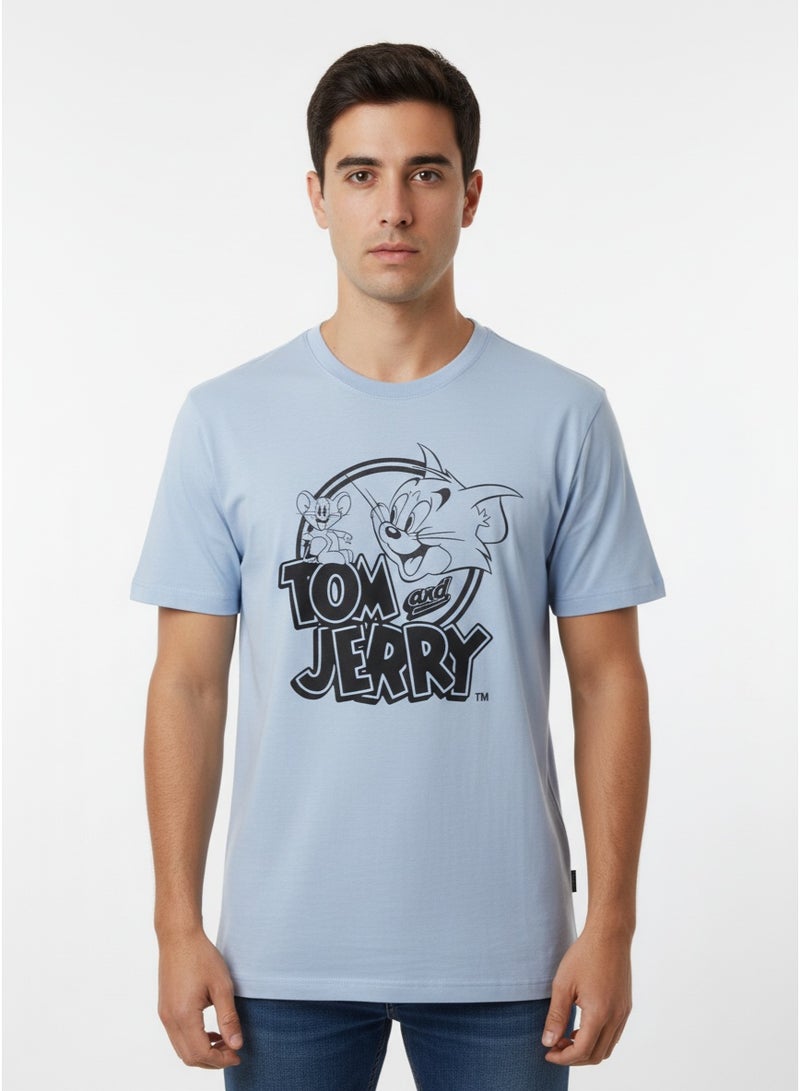 Tom & Jerry T-SHIRT MENS TOM & JERRY R/N S/S FZ - Image 1