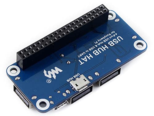 Waveshare 4-Port Raspberry Pi USB HUB HAT for Raspberry Pi 4B/3B+/3B/2B/B+/A+/Zero/Zero W, 4 USB Ports Compatible with USB2.0/1.1 Onboard USB to UART Onboard Multi Indicators - Image 4