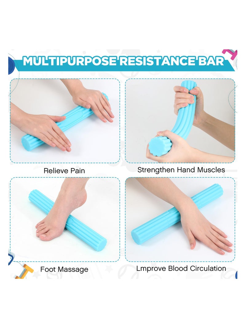 SYOSI 3 Pcs Variable Resistance Arm Therapy Exercise and Stress Relief Bars Twist Hand Exerciser Bars for Joint Pain Relief  Improved Grip Strength - Ideal for Tennis Golfer Wrist Forearms - 3 Colors - Image 4
