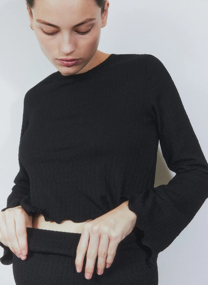 اتش اند ام Mama 2 Piece Textured Jersey Set